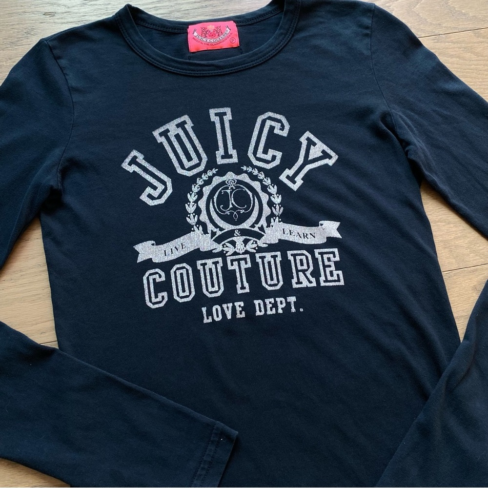 Juicy Couture Love Department y2k Black Tee